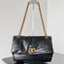 MONACO SMALL BAG 28 IN BLACK ARENA CALFSKIN GOLD HARDWARE