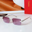 C DE RIMLESS RECTANGULAR FRAME SUNGLASSES 580851 IN METAL