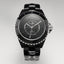 J12 Automatic Black Ceramic Black Numerals Black Dial White Steel Hands