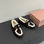 LACE-UP LOAFERS IN DARK CHOCOLATE SUEDE AND WHITE FLEECE LINING