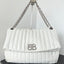 MONACO BAG 43 IN WHITE QUILTED THIN CALFSKIN SILVER HARDWARE
