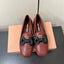 LOAFERS WITH BOW IN RED BROWN SHEEPSKIN