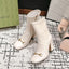 HORSEBIT ANKLE BOOTS 9.5CM IN WHITE SHEEPSKIN