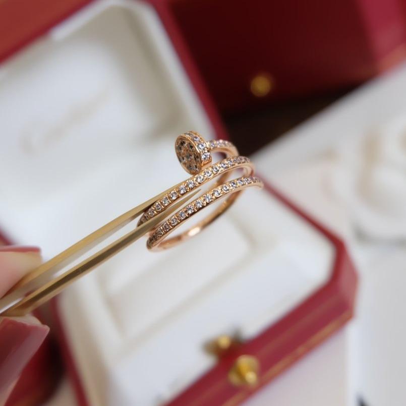 JUSTE RING 1.8MM PINK GOLD DOUBLE ROW DIAMONDS Main image