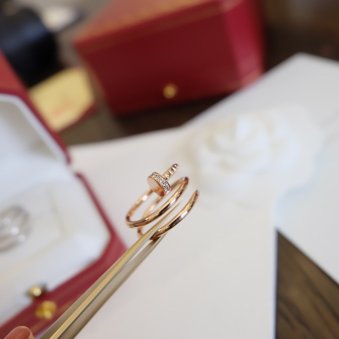 JUSTE RING 1.8MM PINK GOLD DOUBLE ROW Secondary image