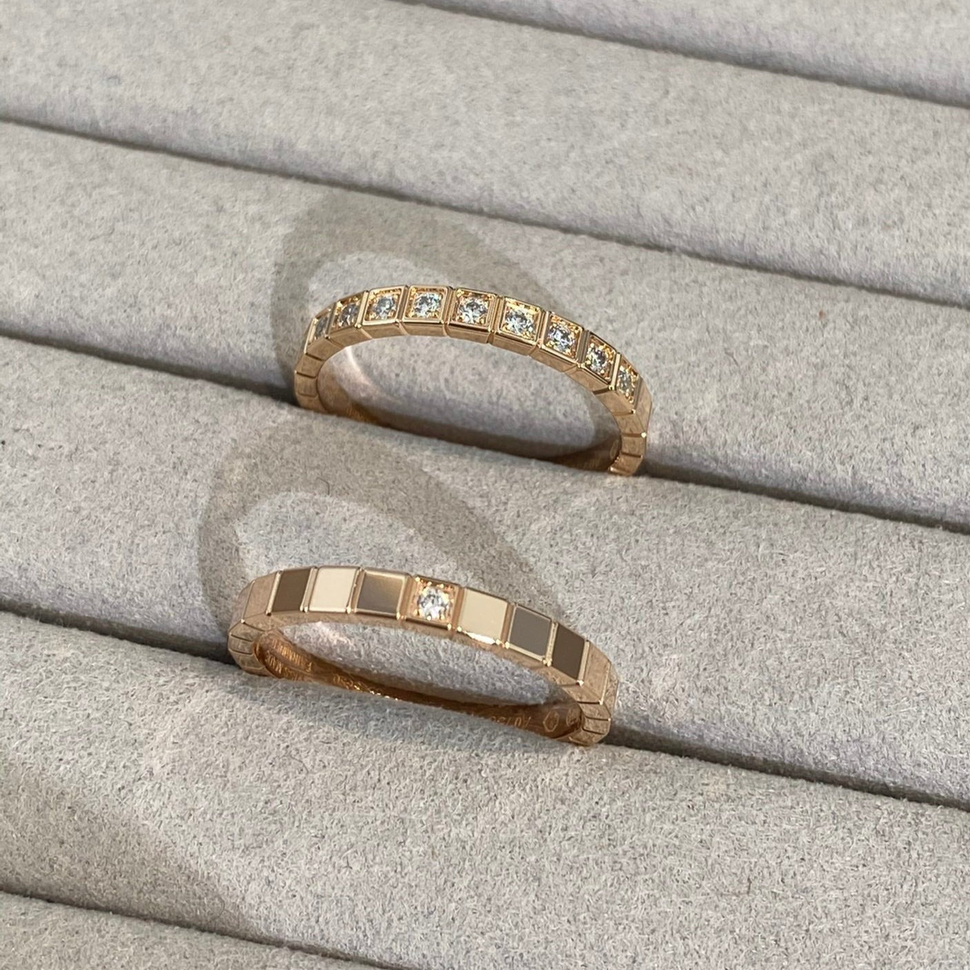 ICE CUBE PINK GOLD RING Secondary image