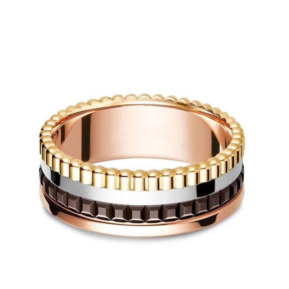 QUATRE BLACK EDITION PINK GOLD RING Main image