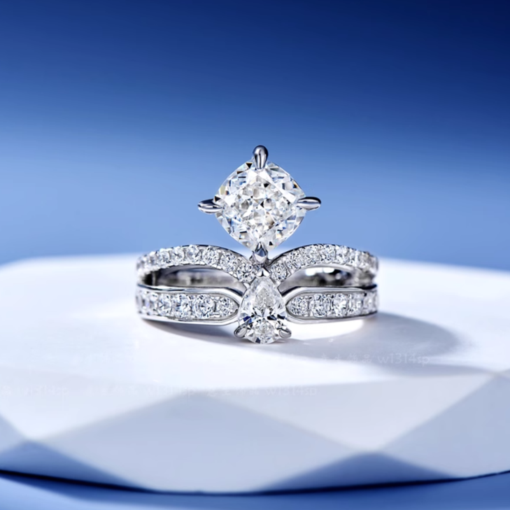 JOSEPHINE DIAMOND SILVER RING Secondary image