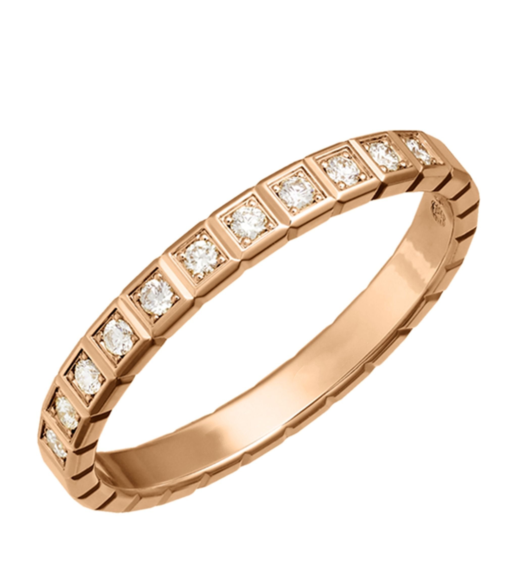 ICE CUBA RING PINK GOLD FULL DIAMOND Main image
