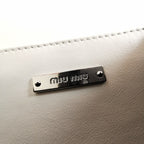 LADY 20 HANDBAG IN CROCODILE PATTERN WHITE CREAM CALFSKIN