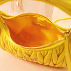 WANDER MATELASS¨¦ NAPPA HOBO BAG 23 IN YELLOW LAMBSKIN