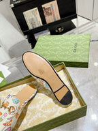 HORSEBIT SLIPPER MULE WITH CUTE ANIMAL PRINT IN WHITE CALFSKIN