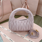 WANDER MATELASS¨¦ NAPPA HOBO BAG 23 IN PASTEL PINK LAMBSKIN