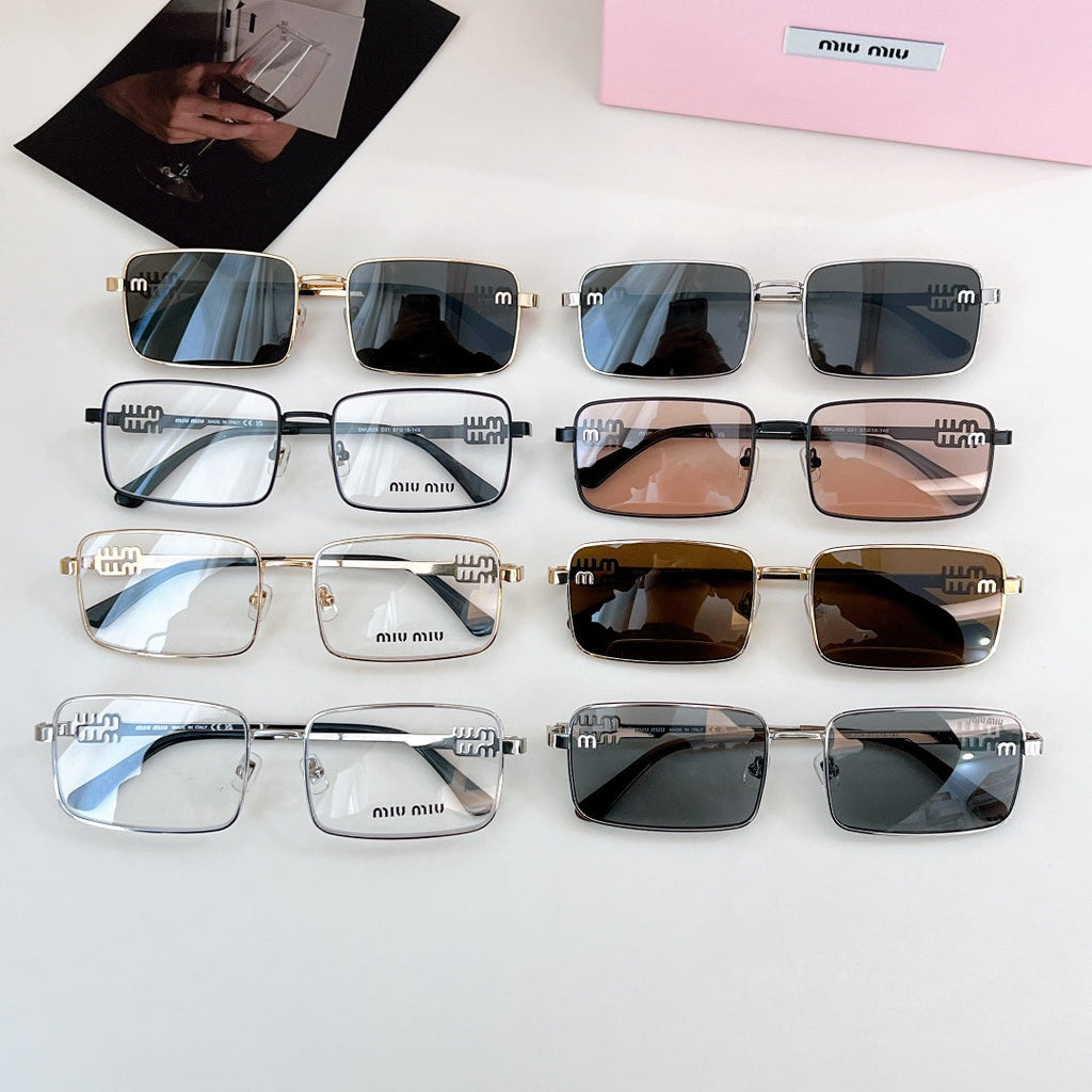 LOGO SQUARE SUNGLASSES SMU808 IN METAL