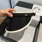 VISOR HAT MODEL 650338 IN BLACK SLUB FABRIC