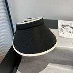 VISOR HAT MODEL 650338 IN BLACK SLUB FABRIC