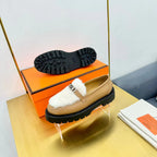 ICONE LOAFER CALFSKIN AND SHEARLING MUSTARD