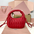 WANDER SMALL HOBO BAG 20 IN RED CALFSKIN