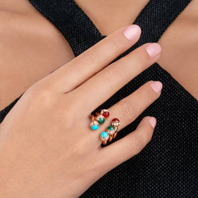 POSSEISION MALACHITE DIAMOND RING Secondary image