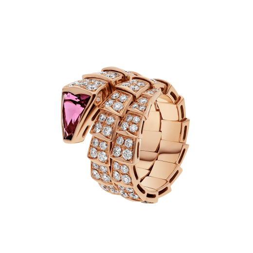 SERPENTI RING PINK GOLD DIAMOND PINK DOUBLE ROW Main image