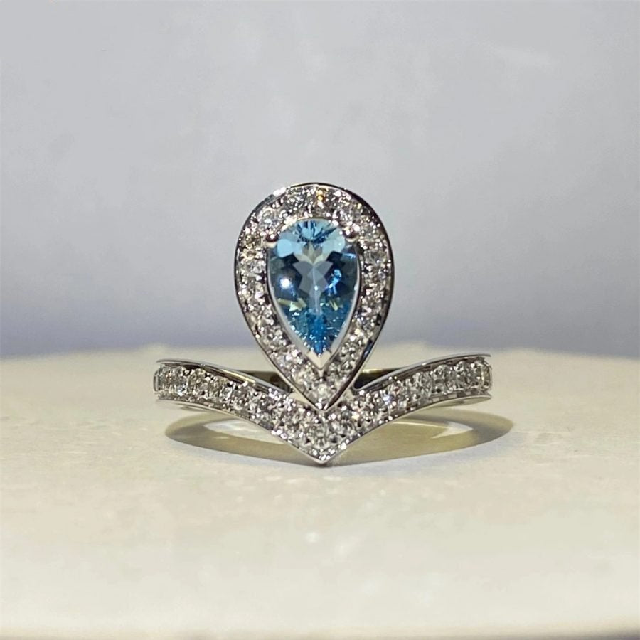 JOSEPHINE RING TURQUOISE SILVER DIAMOND Secondary image