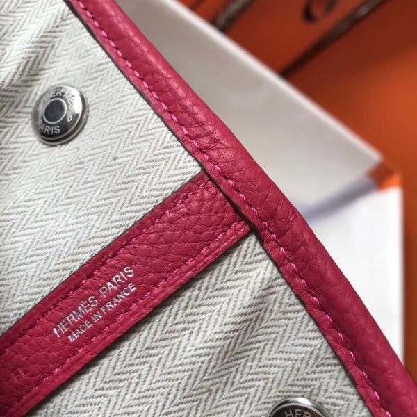 HERM Garden Party 30 Bag In Rose Red Taurillon Leather