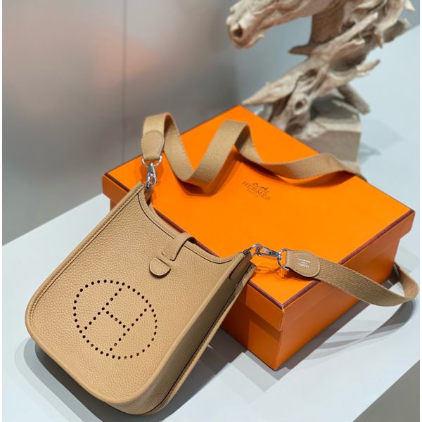 HERM Evelyne III TPM Bag In Chai Clemence Leather