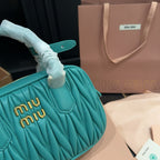 ARCADIE MATELASS¨¦ BAG 20 IN HIPPIE BLUE LAMBSKIN GOLD HARDWARE