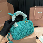 ARCADIE MATELASS¨¦ BAG 20 IN HIPPIE BLUE LAMBSKIN GOLD HARDWARE