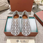 FLAT SHOES 25 IN PAPER WHITE MESH FABRIC