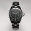 J12 Date Automatic Black Ceramic White Numerals Black Dial White Steel Hands