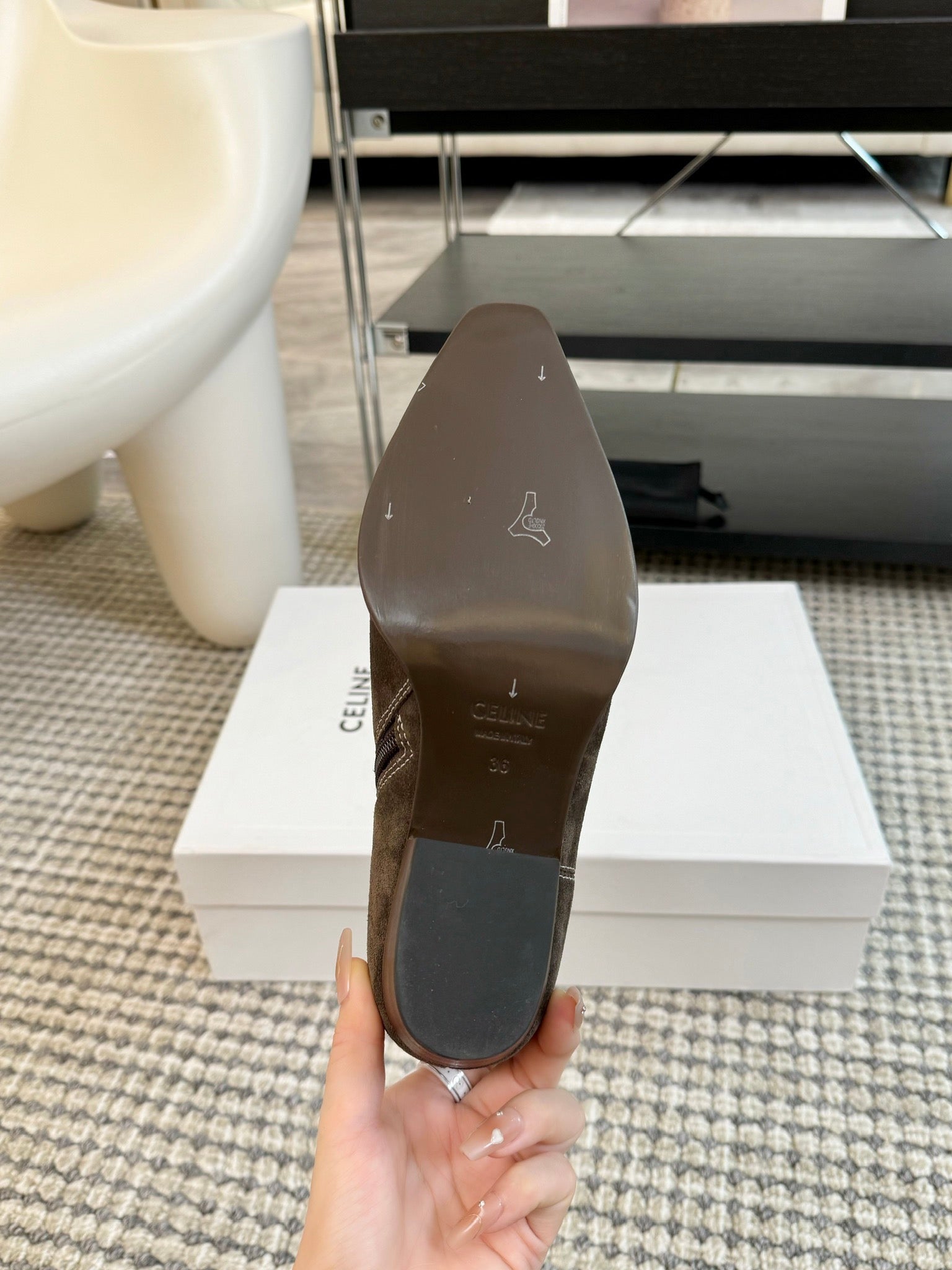 ANKLE BOOTS 45 MM IN MOCHA BROWN SUEDE