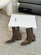 ANKLE BOOTS 45 MM IN MOCHA BROWN SUEDE