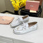 Lace-up Retro Loafers White Cowhide