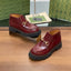 HORSEBIT ANKLE BOOTS 4.5CM IN BURGUNDY RED CALFSKIN