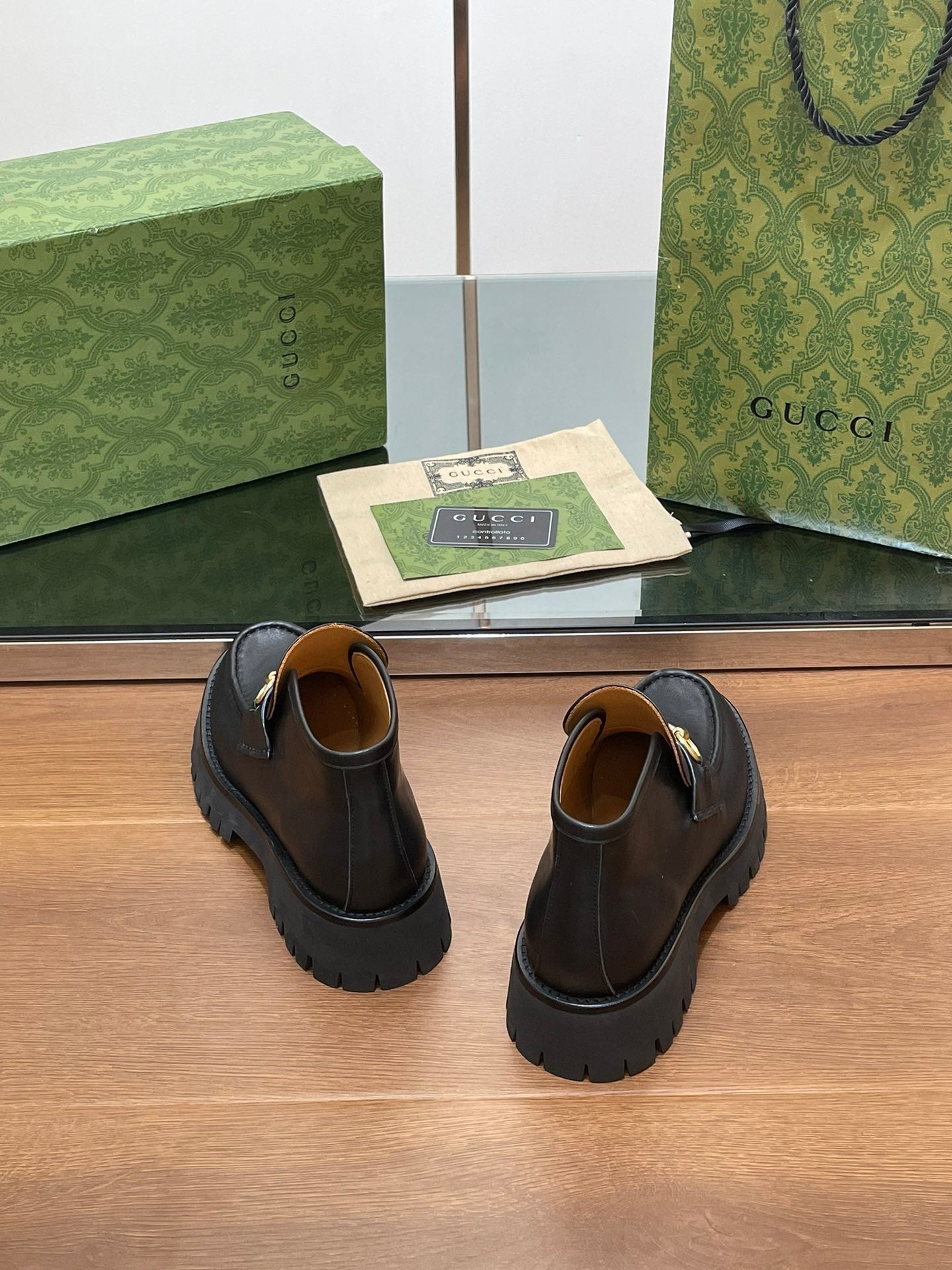 HORSEBIT ANKLE BOOTS 4.5CM IN BLACK CALFSKIN Secondary image