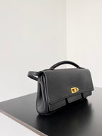 BEL AIR CLUTCH 27 IN BLACK NAPPA LAMBSKIN GOLD HARDWARE