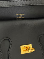 BEL AIR CLUTCH 27 IN BLACK NAPPA LAMBSKIN GOLD HARDWARE