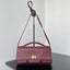 BEL AIR CLUTCH 27 IN BURGUNDY RED NAPPA LAMBSKIN GOLD HARDWARE