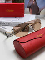 C DE RIMLESS NAVIGATOR FRAME SUNGLASSES 548665 IN METAL