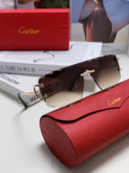 C DE RIMLESS NAVIGATOR FRAME SUNGLASSES 548665 IN METAL