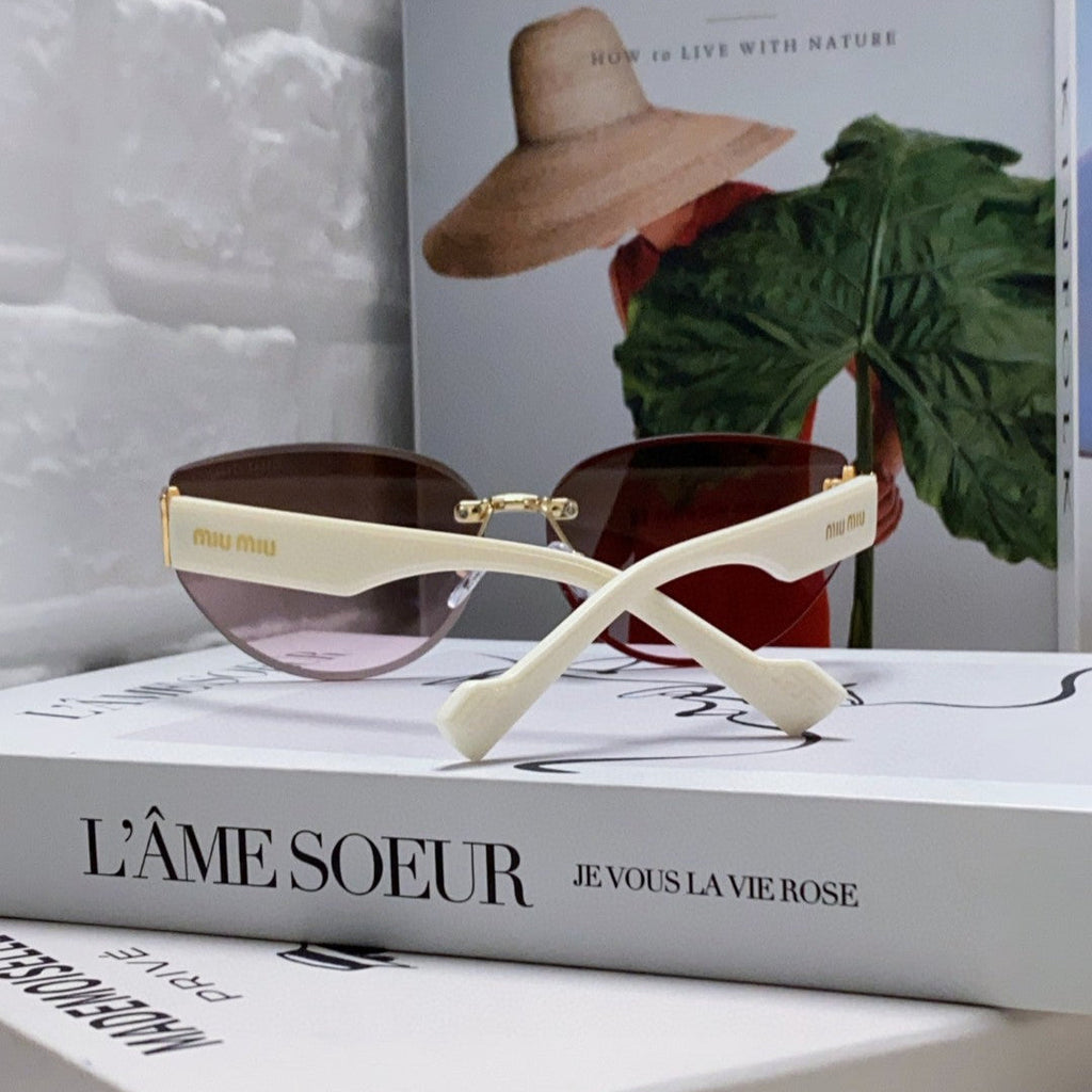 LOGO SUNGLASSES 513011 IN WHITE ACETATE