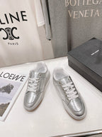 SL SL/61 SNEAKERS SILVER PERFORATED CALFSKIN