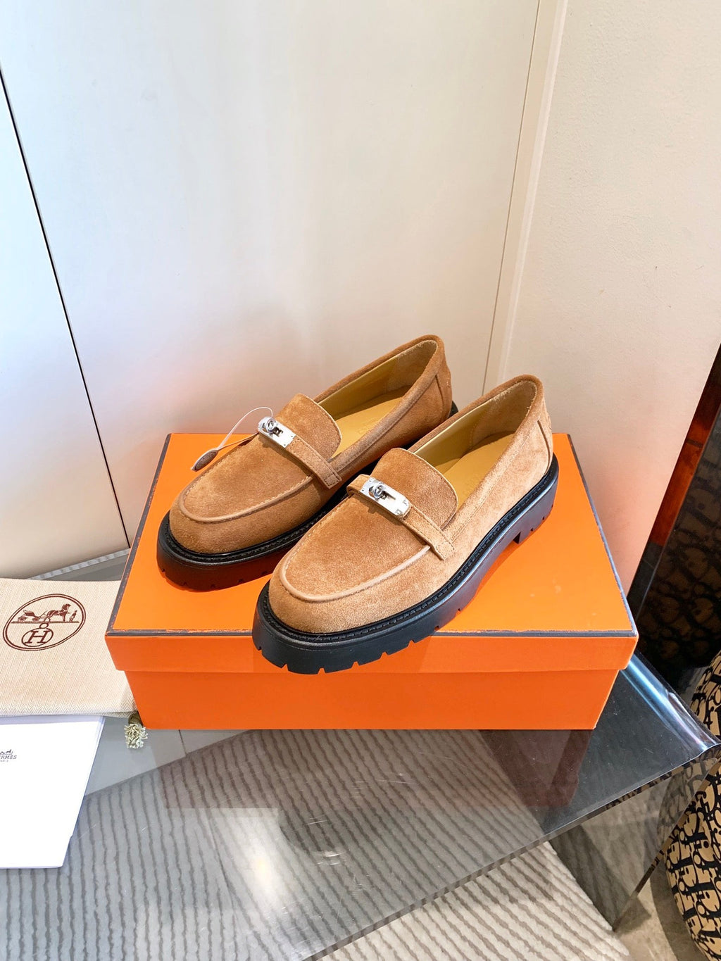 ICONE LOAFER IN BRONZE BROWN SUEDE